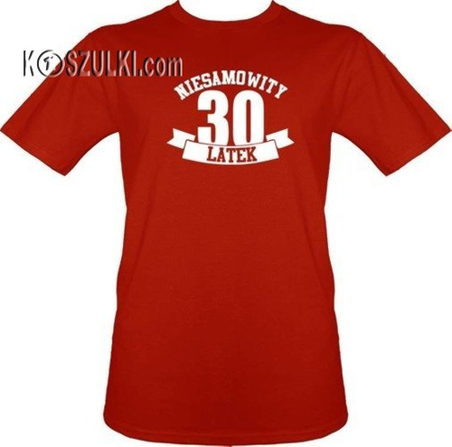 T-shirt Niesamowity 30 latek- Czerwony