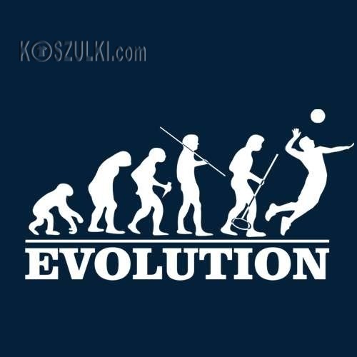 t-shirt Ewolucja Siatkówka